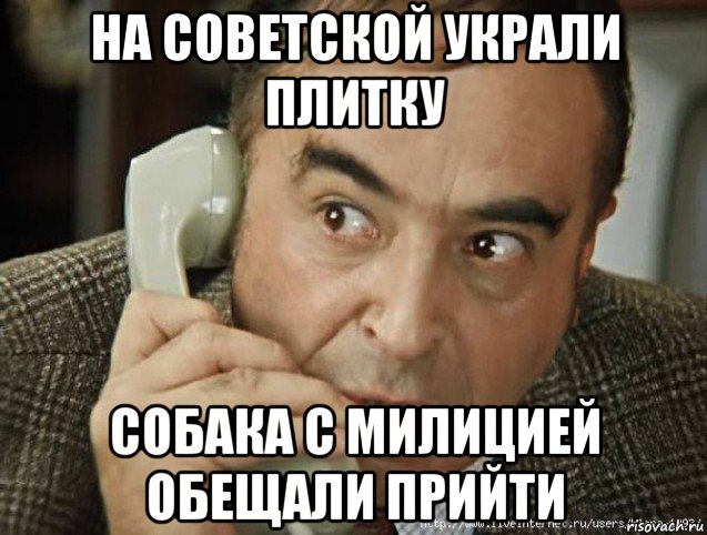 на советской украли плитку собака с милицией обещали прийти