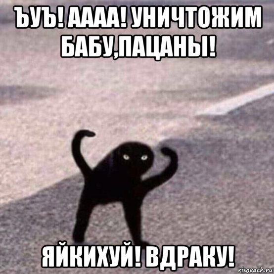 ъуъ! аааа! уничтожим бабу,пацаны! яйкихуй! вдраку!