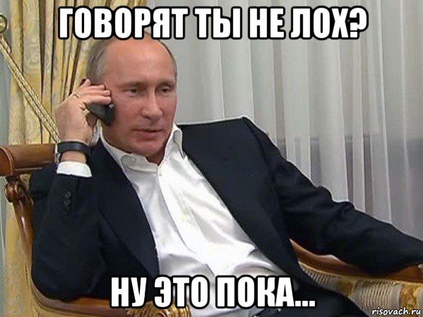 говорят ты не лох? ну это пока..., Мем Владимир путин звонит