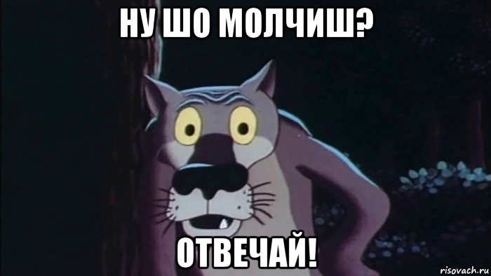 ну шо молчиш? отвечай!
