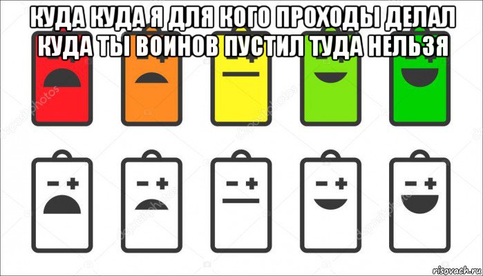 куда куда я для кого проходы делал куда ты воинов пустил туда нельзя , Мем Батарея