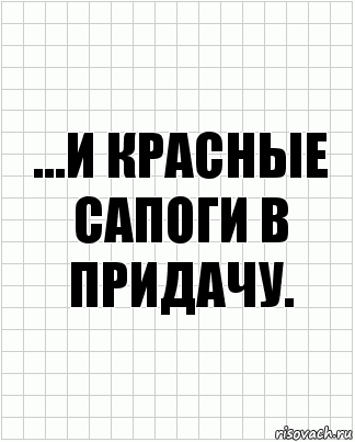 ...и красные сапоги в придачу.