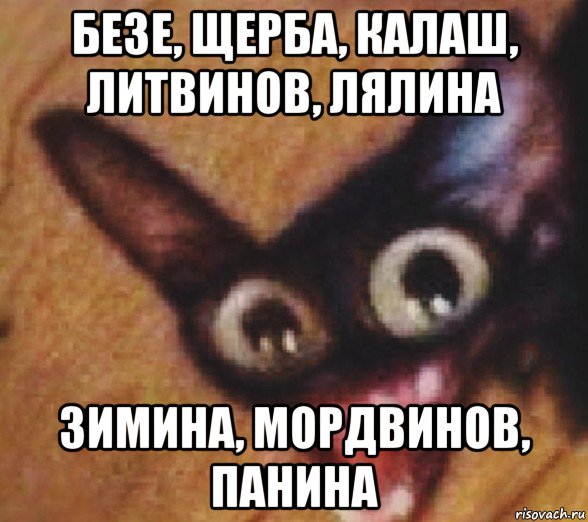 безе, щерба, калаш, литвинов, лялина зимина, мордвинов, панина