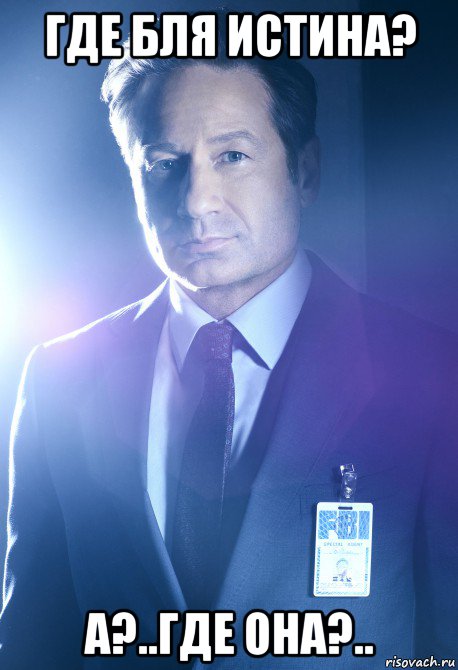 где бля истина? а?..где она?.., Мем Fox William Mulder