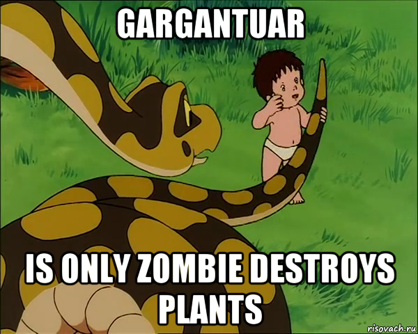 gargantuar is only zombie destroys plants
