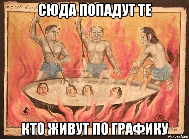 сюда попадут те кто живут по графику