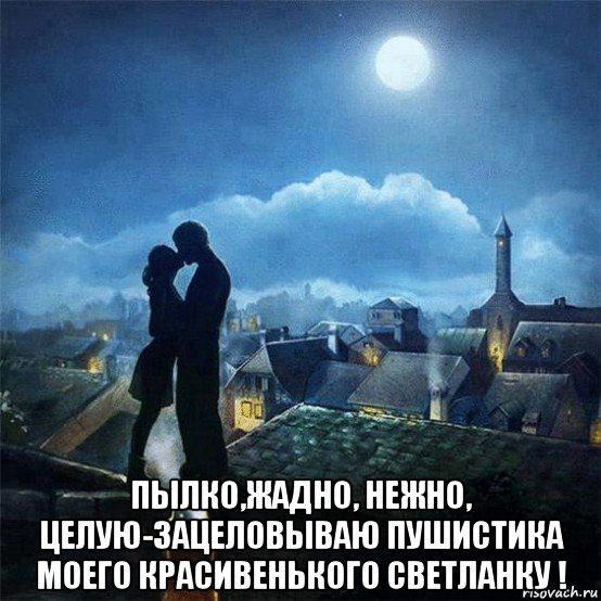  пылко,жадно, нежно, целую-зацеловываю пушистика моего красивенького светланку !, Мем НА КРЫШЕ