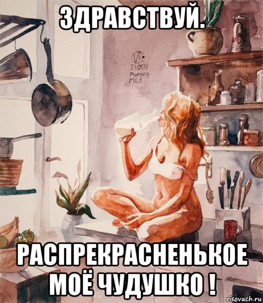 здравствуй. распрекрасненькое моё чудушко !, Мем НА КУХНЕ