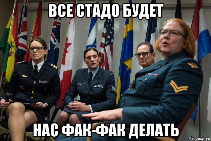 все стадо будет нас фак-фак делать
