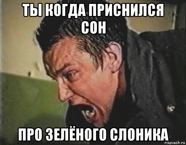ты когда приснился сон про зелёного слоника