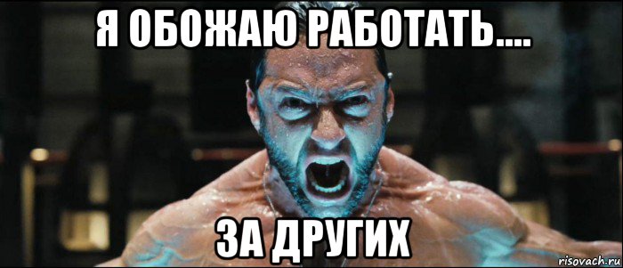 я обожаю работать.... за других, Мем работа