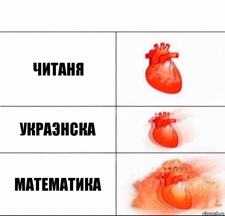 читаня украэнска математика, Комикс  Расширяюшее сердце