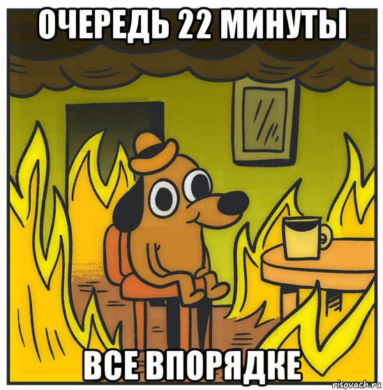 очередь 22 минуты все впорядке