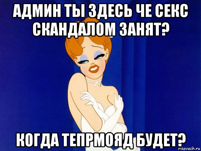 админ ты здесь че секс скандалом занят? когда тепрмояд будет?, Мем Tex Avery