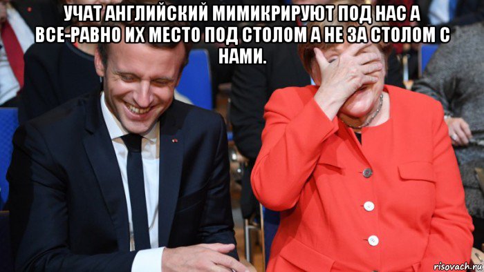 учат английский мимикрируют под нас а все-равно их место под столом а не за столом с нами. , Мем Тупые