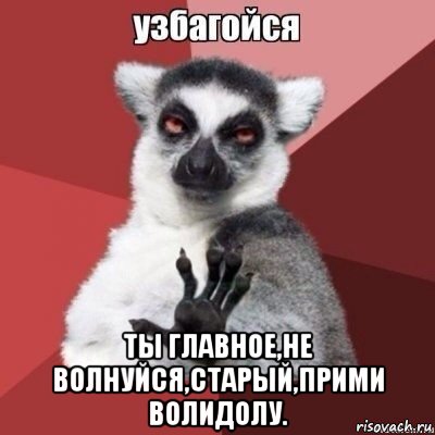  ты главное,не волнуйся,старый,прими волидолу.