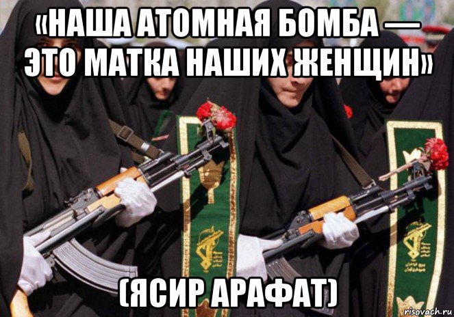 «наша атомная бомба — это матка наших женщин» (ясир арафат), Мем В