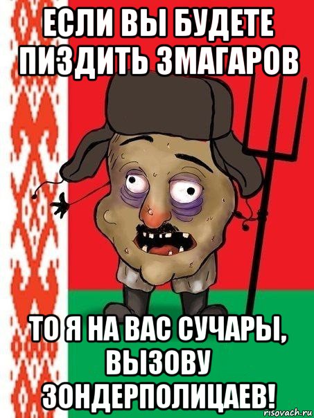 если вы будете пиздить змагаров то я на вас сучары, вызову зондерполицаев!