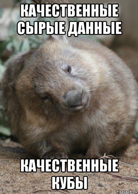 качественные сырые данные качественные кубы
