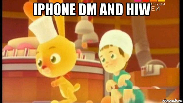 iphone dm and hiw , Мем Заяц и человек