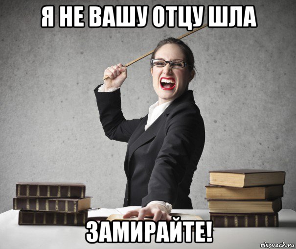 я не вашу отцу шла замирайте!, Мем Злая учительница