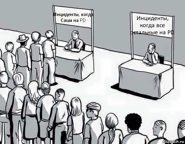 Инциденты, когда Саша на PD Инциденты, когда все остальные на PD, Комикс Два пути