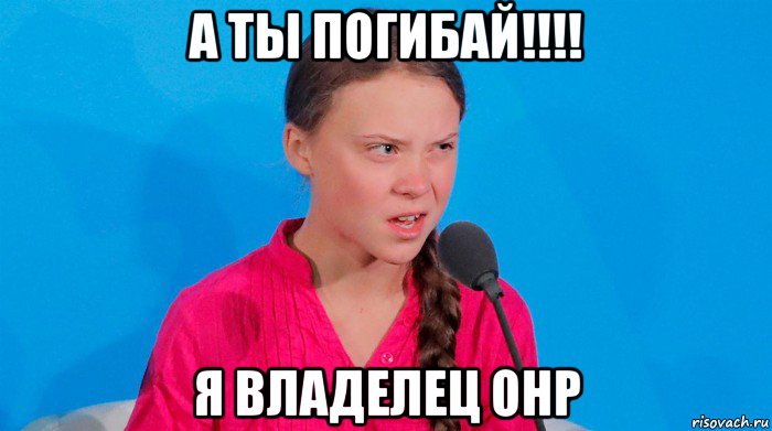 а ты погибай!!!! я владелец онр, Мем 52353еке5
