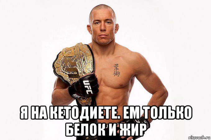  я на кетодиете. ем только белок и жир, Мем Алекс