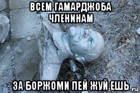 всем гамарджоба членинам за боржоми пей жуй ешь, Мем Членин упалЪ