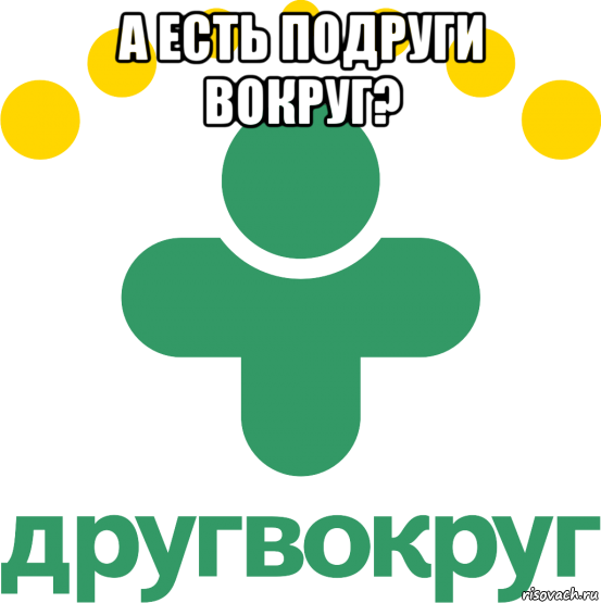 а есть подруги вокруг? , Мем Drugvokrugru