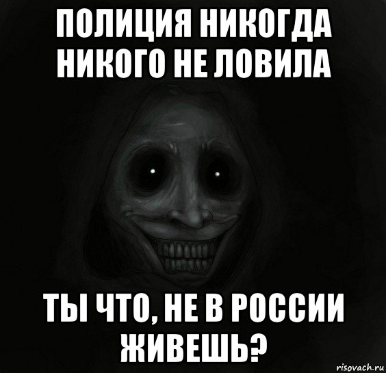 полиция никогда никого не ловила ты что, не в россии живешь?, Мем Ночной гость