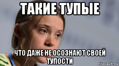 такие тупые что даже не осознают своей тупости
