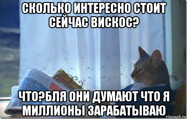 сколько интересно стоит сейчас вискос? что?бля они думают что я миллионы зарабатываю