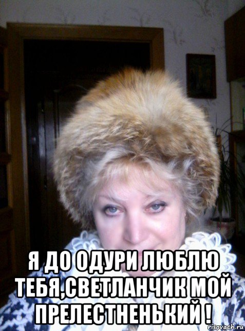  я до одури люблю тебя,светланчик мой прелестненький !, Мем ЛИСЬЯ ШАПКА