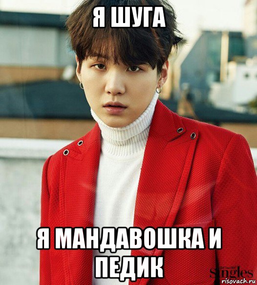 я шуга я мандавошка и педик, Мем Мем Шуга из BTS