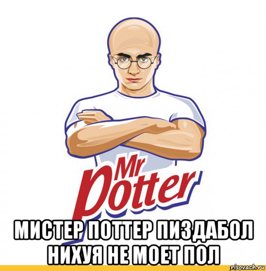  мистер поттер пиздабол нихуя не моет пол, Мем Мистер Поттер