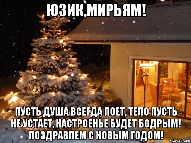 юзик,мирьям! пусть душа всегда поет, тело пусть не устает, настроенье будет бодрым! поздравлем с новым годом!, Мем Новый 2020 год