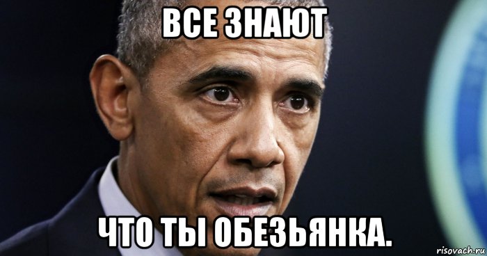 все знают что ты обезьянка., Мем Obama
