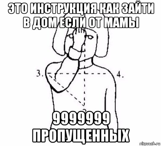 это инструкция как зайти в дом если от мамы 9999999 пропущенных, Мем  Перекреститься