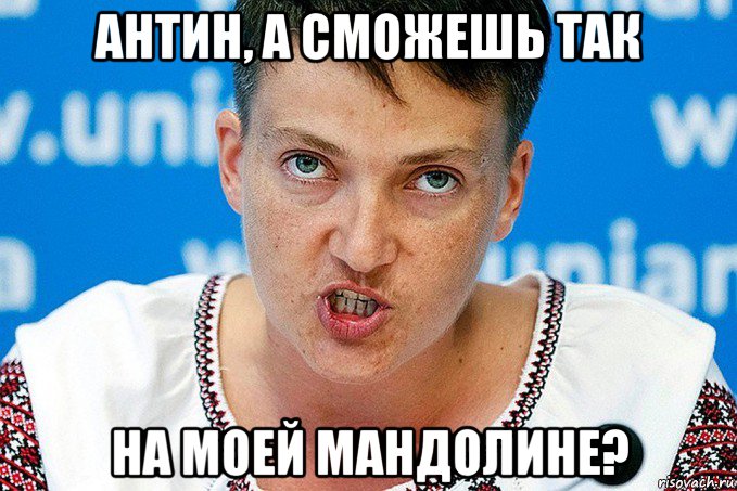 антин, а сможешь так на моей мандолине?, Мем Савченко