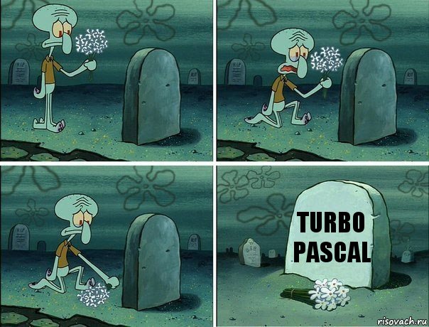Turbo Pascal, Комикс  Сквидвард хоронит