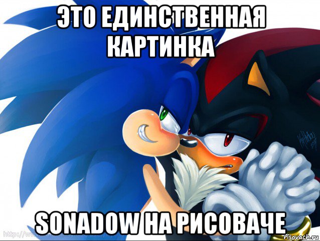это единственная картинка sonadow на рисоваче, Мем SonAdow