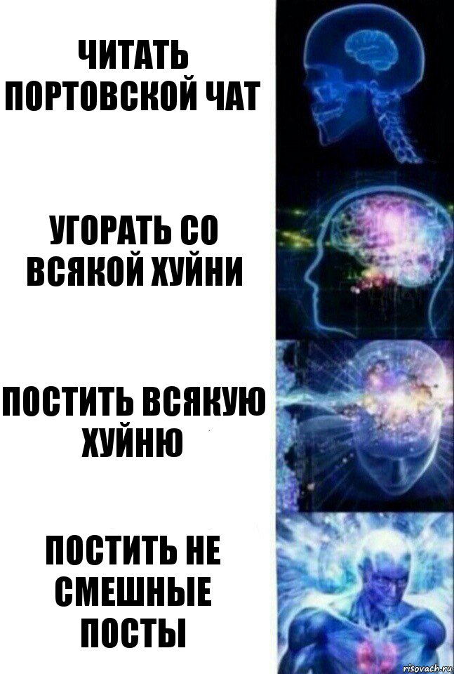 Читать портовской чат Угорать со всякой хуйни Постить всякую хуйню Постить не смешные посты, Комикс  Сверхразум