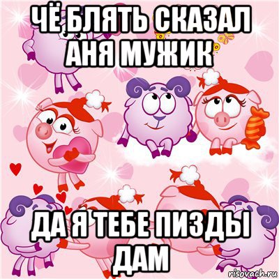 чё блять сказал аня мужик да я тебе пизды дам, Мем Тупой Баран и Подлая Свинья