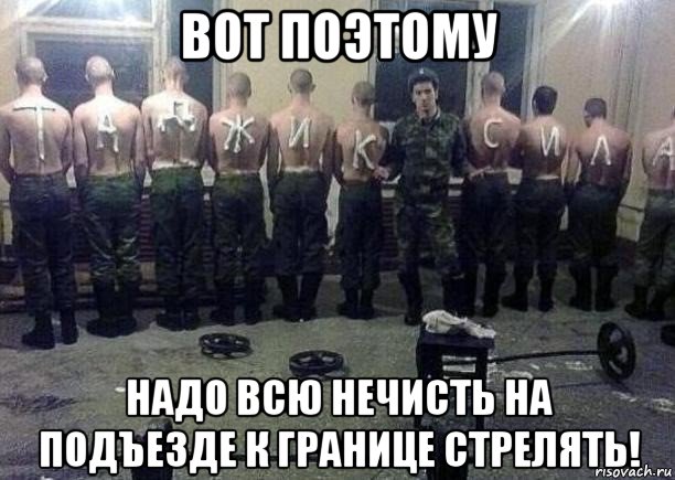 вот поэтому надо всю нечисть на подъезде к границе стрелять!, Мем В
