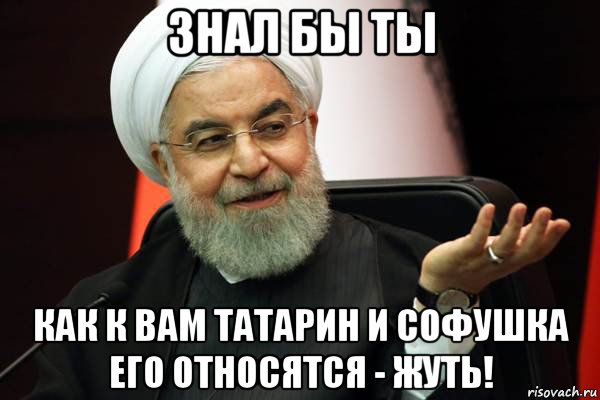 знал бы ты как к вам татарин и софушка его относятся - жуть!