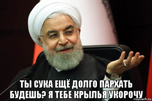  ты сука ещё долго пархать будешь? я тебе крылья укорочу, Мем 