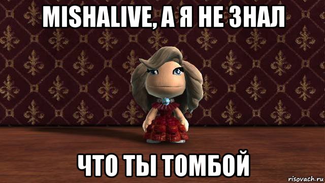 mishalive, а я не знал что ты томбой, Мем Альбина