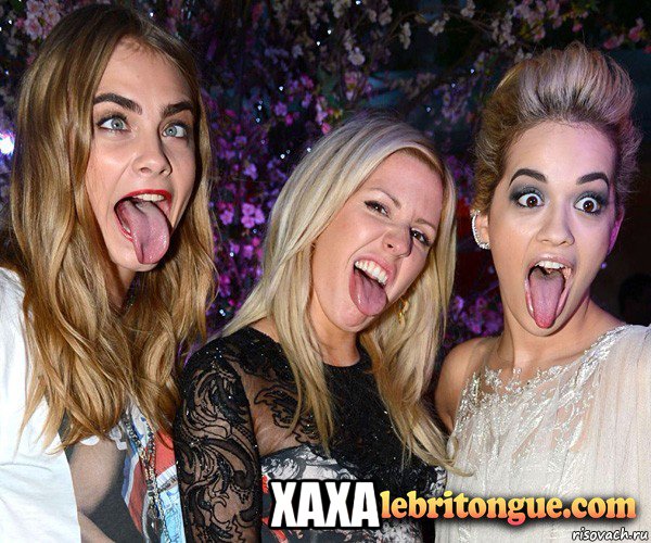  хаха, Мем Cara Delevingne - Язык