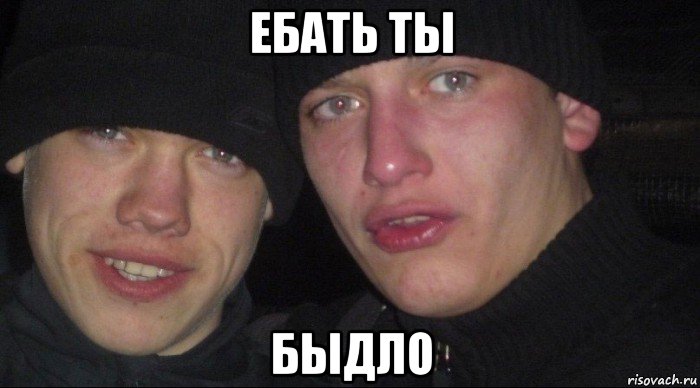 ебать ты быдло